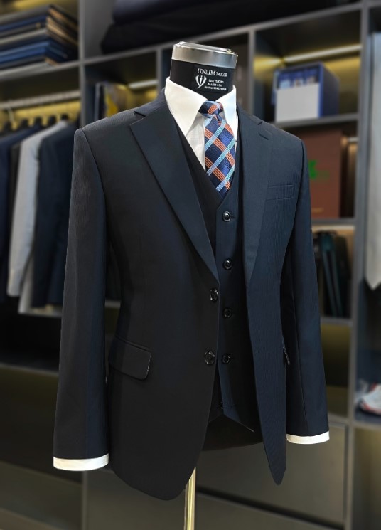 Suit Xanh Tối Kẻ Chìm - detail images